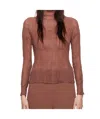 Issey Miyake Long-sleeved Sweater In Brown