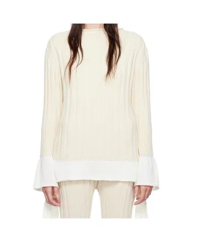 Issey Miyake Long-sleeved Sweater In White