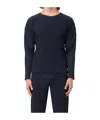 Issey Miyake Navy Basics Long Sleeve T-shirt In Black