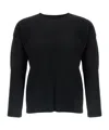 Issey Miyake Long-sleeved T-shirt In Black