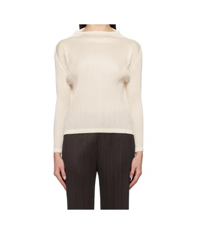 Issey Miyake Long-sleeved T-shirt In Nude