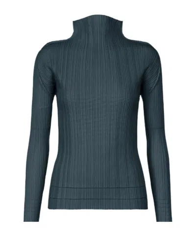 Issey Miyake Long-sleeved Top In Blue