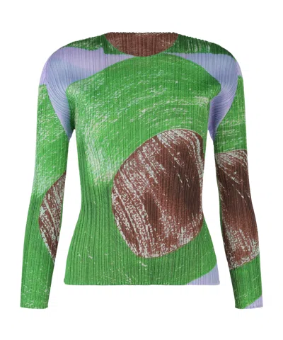 Issey Miyake Long-sleeved Tops In Brown