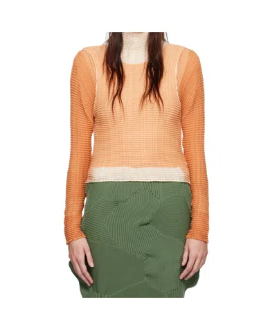 Issey Miyake Long-sleeved Turtleneck In Green