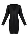 Issey Miyake Long-slevees Pleated Coat In Black