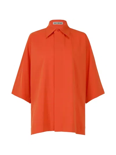 Issey Miyake Looped Shirt In Orange