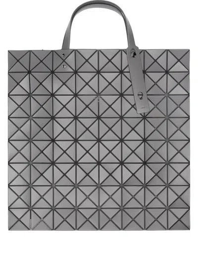 Issey Miyake Lucent Matte Geometric-panelled Tote Bag In Gray