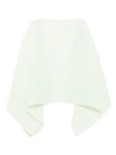 Issey Miyake Madame-t June Pleated Cape Jacket In Green