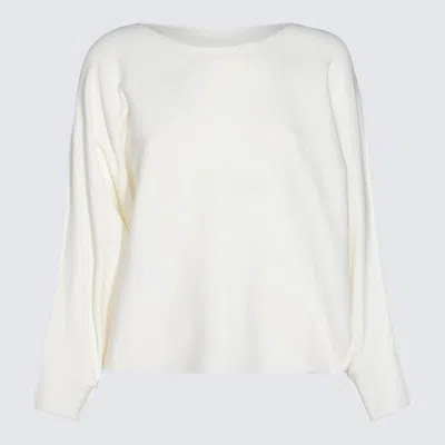 Issey Miyake Fringe-detailing Jumper In White