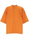 Issey Miyake Man Orange Short Sleeve Shirt