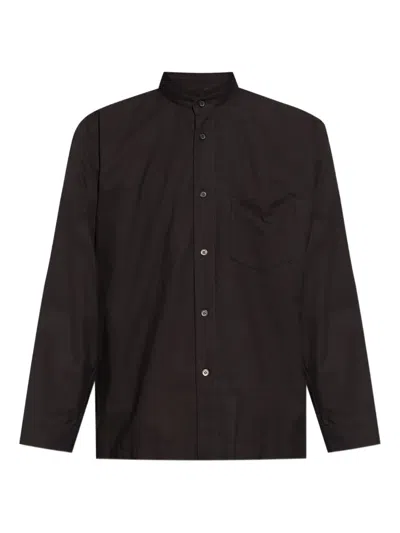 Issey Miyake Mandarin-collar Pocket Shirt In Black