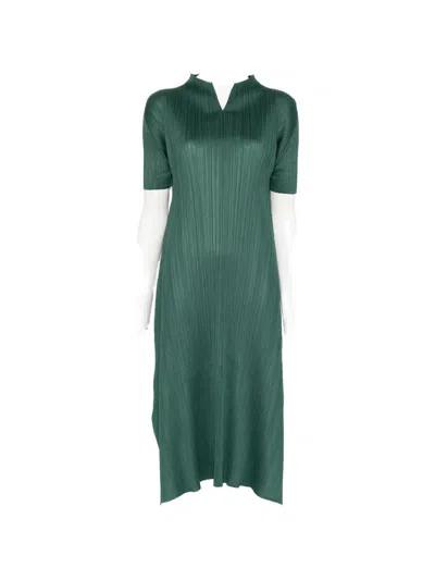 Issey Miyake March Pleated Midi Dress In Multi