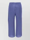 Issey Miyake March Pleated Wide Leg Trousers In Blue