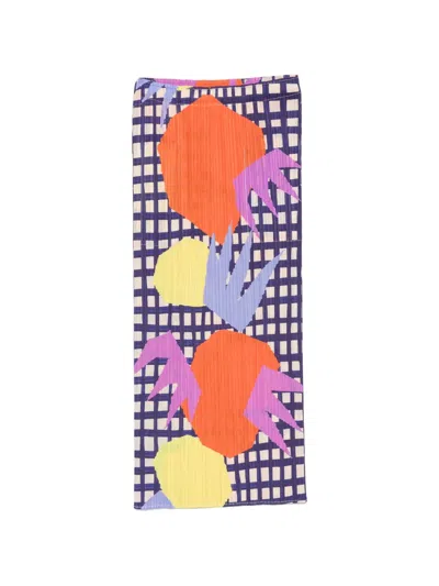 Issey Miyake Market Midi Skirt In Multi