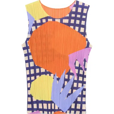Issey Miyake Sleeveless Top In Multi
