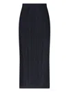 Issey Miyake Midi Skirt Featuring Pleated Design In Black