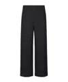 Issey Miyake Black Green Polyester Wide-leg Pant In Black