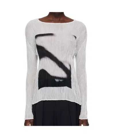 ISSEY MIYAKE MAY SHADOW STUDY CHIFFON TWIST T-SHIRT