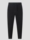Issey Miyake Straight Ribbed Texture Trousers With Elastic Waistband