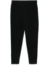 Issey Miyake Ns Basic Pleated Relaxed-fit Wide Knitted Trousers Black In Black