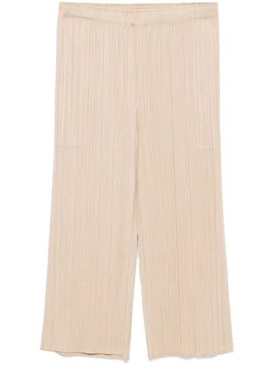 Issey Miyake Mc August Trousers In Beige