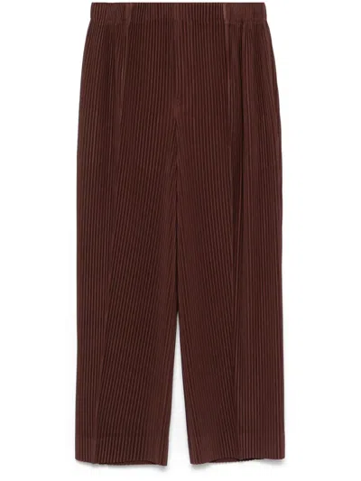 Issey Miyake Mc February Trousers In Brown