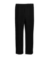 Issey Miyake Ns Black Pleated Belt Loops Tapered Leg Relaxed-fit Knitted Trousers In Black