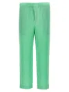 Issey Miyake Elastic Waist Casual Pants In Green