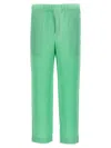 Issey Miyake Elastic Waist Casual Pants In Green