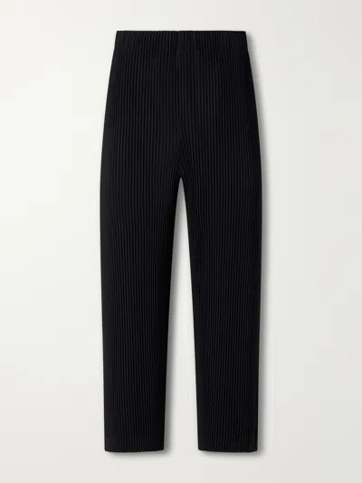 Issey Miyake Mc July Pleated Straight-leg Trousers In Black