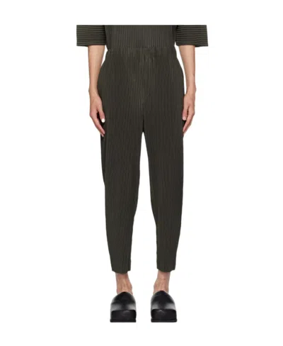 Issey Miyake Mc July Pleated Tapered Trousers In Black