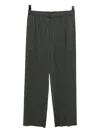 Issey Miyake Mc June Pleated Trousers In Green