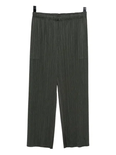 Issey Miyake Mc June Pleated Trousers In Green