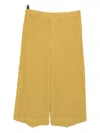 Issey Miyake Mc June Pleated Trousers In Yellow