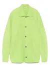 Issey Miyake March Shirt Jacket Drawstring Hem In Green