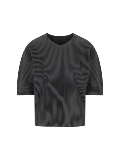 Issey Miyake Mc July Pleated T-shirt In Grey