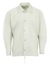 Issey Miyake Ribbed Texture Spread Collar Straight Hem Jacket In Grey