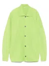 Issey Miyake March Shirt Jacket Drawstring Hem In Green