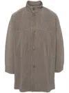 Issey Miyake Mc November Pleated Coat In Green
