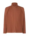 Issey Miyake Mc October Pleated Jacket In Brown