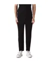 Issey Miyake Straight Ribbed Texture Trousers With Elastic Waistband In Black