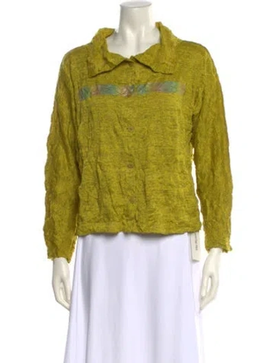 Pre-owned Issey Miyake Me 2015 Long Sleeve Sweatshirt In Yellow