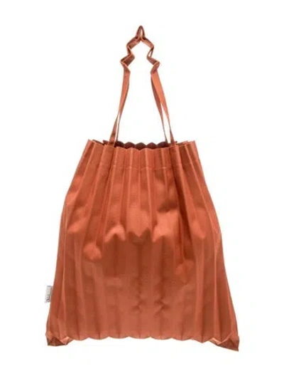 Pre-owned Issey Miyake Me Canvas Bucket Bag W/ Tags In Brown