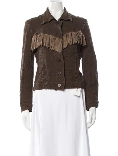 Pre-owned Issey Miyake Me Jacket In Brown