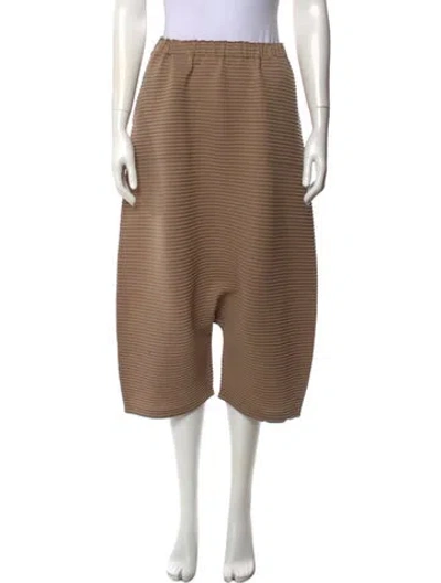 Pre-owned Issey Miyake Me Merino Wool Wide Leg Pants W/ Tags In Neutral