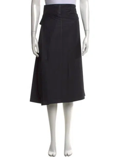 Pre-owned Issey Miyake Me Midi Length Skirt W/ Tags In Black