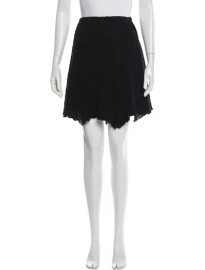 Pre-owned Issey Miyake Me Ruffle Embellishment Mini Skirt In Black