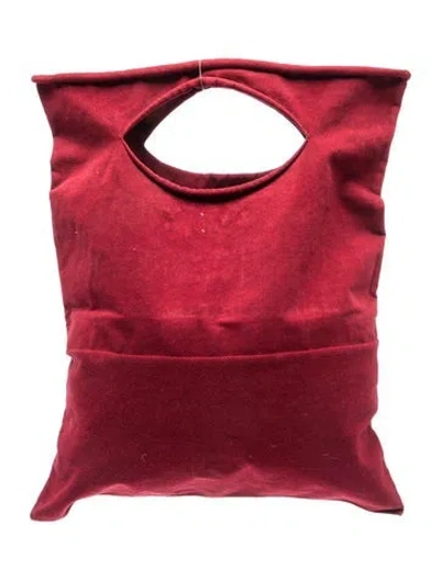 Pre-owned Issey Miyake Me Top Handle Bag In Burgundy