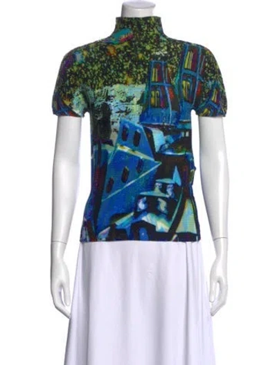Pre-owned Issey Miyake Me Vintage 2009 Top In Blue
