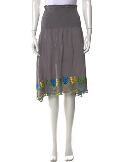 Pre-owned Issey Miyake Me Vintage Midi Length Skirt In Gray